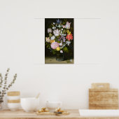 Nog steeds leven met bloemen poster (Keuken)