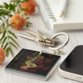 Nog steeds leven met bloemen sleutelhanger (Voorkant Rechts)