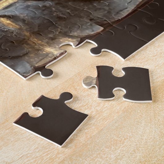 Nog steeds leven met boeken en houtwlazen - oliefi legpuzzel (Zijkant)