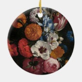 Nog steeds leven met Bouquet van Flowers | Johan J Keramisch Ornament (Achterkant)