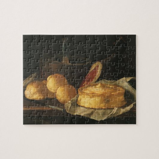 Nog steeds leven met Bread Tart en Ham, Giuseppe R Legpuzzel (Horizontaal)