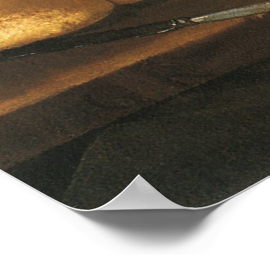 Nog steeds leven met Bread Tart en Ham, Giuseppe R Poster (Hoek)