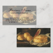 Nog steeds leven met Bread Tart en Ham, Giuseppe R Visitekaartje (Voorkant / Achterkant)