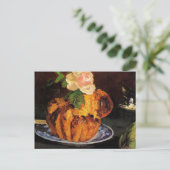 Nog steeds leven met Brioche door Édouard Manet Briefkaart (Staand voorkant)