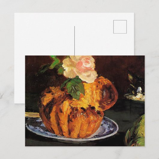 Nog steeds leven met Brioche door Édouard Manet Briefkaart (Voorkant / Achterkant)