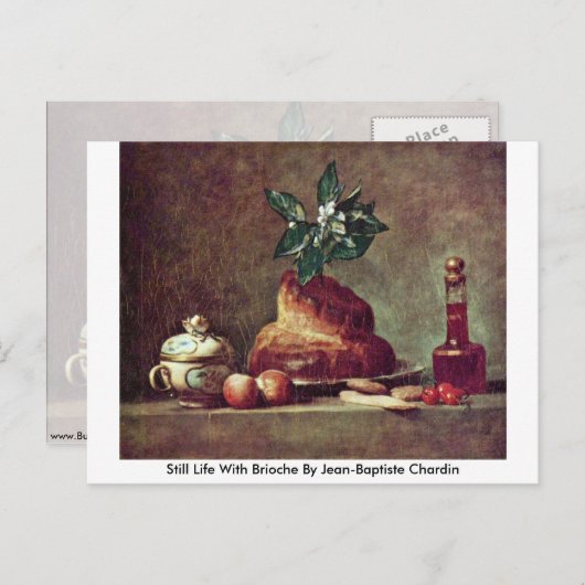 Nog steeds leven met Brioche door Jean-Baptiste Ch Briefkaart (Voorkant / Achterkant)