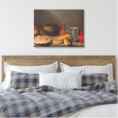 Nog steeds leven met brood, 1648 canvas afdruk (Insitu (Slaapkamer))