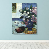 Nog steeds leven met Chinese volken en mandoline Canvas Afdruk (Insitu (Houten vloer))