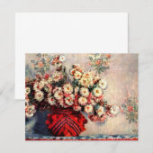 Nog steeds leven met Chrysanthema's van Claude Mon (Voorkant / Achterkant)