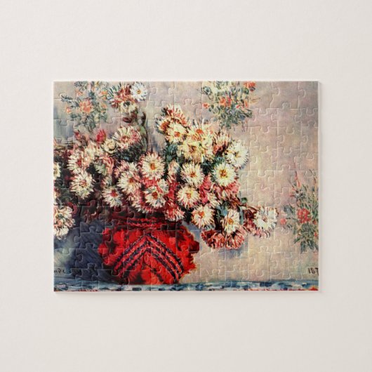 Nog steeds leven met Chrysanthema's van Claude Mon Legpuzzel (Horizontaal)
