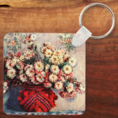 Nog steeds leven met Chrysanthema's van Claude Mon Sleutelhanger (Achterkant)