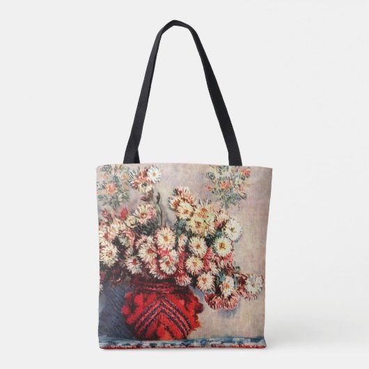 Nog steeds leven met Chrysanthema's van Claude Mon Tote Bag (Achterkant)