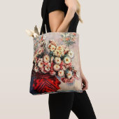 Nog steeds leven met Chrysanthema's van Claude Mon Tote Bag (Dichtbij)