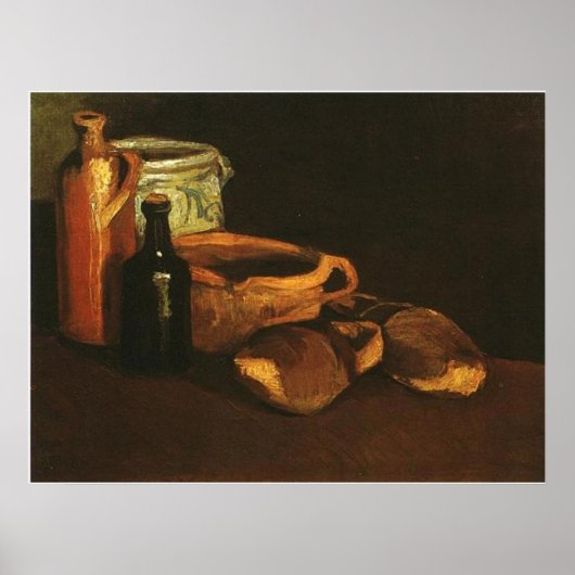 Nog steeds leven met Clogs en Pots, Van Gogh Poster (Voorkant)
