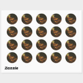 Nog steeds leven met Clogs en Pots, Van Gogh Ronde Sticker (Vel)