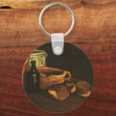 Nog steeds leven met Clogs en Pots, Van Gogh Sleutelhanger (Voorkant)