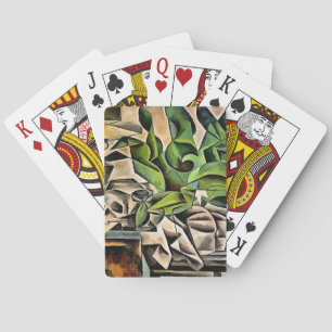 Nog steeds leven met Cranium Geometric Vanitas Art Pokerkaarten