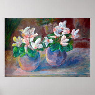 Nog steeds leven met Cyclamen Reproduction Poster