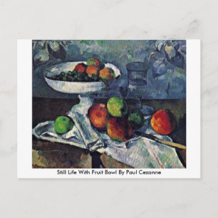 Nog steeds leven met de fruitpan van Paul Cezanne Briefkaart
