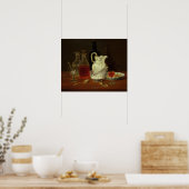 Nog steeds leven met decanters poster (Keuken)