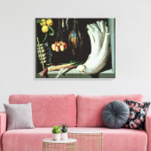 Nog steeds leven met dode vogels, vruchten en canvas afdruk (Insitu (Woonkamer))