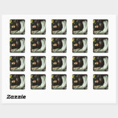 Nog steeds leven met dode vogels, vruchten en vierkante sticker (Vel)