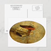 Nog steeds leven met drie boeken van Gogh Fine Art Briefkaart (Voorkant / Achterkant)