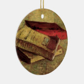 Nog steeds leven met drie boeken van Vincent van G Keramisch Ornament (Rechts)