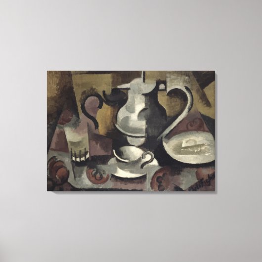 Nog steeds leven met drie handvatten canvas afdruk (Voorkant)