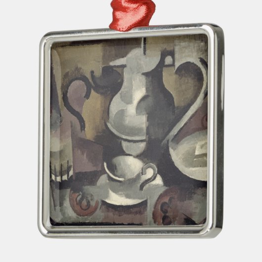 Nog steeds leven met drie handvatten metalen ornament (Links)