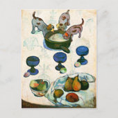 Nog steeds leven met drie Puppies, Paul Gauguin Briefkaart (Voorkant)