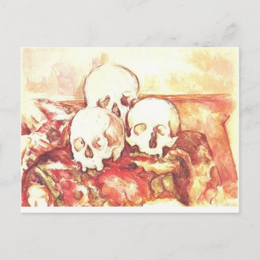 Nog steeds leven met drie schedels briefkaart (Voorkant)