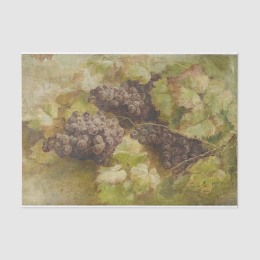 Nog steeds leven met druiven van Giovanni Segantin Tissuepapier (Voorkant)