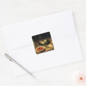 Nog steeds leven met een Artichoke Vierkante Sticker (Envelop)