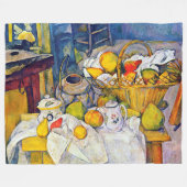 Nog steeds leven met een fruitmandje, Paul Cezanne Fleece Deken (Voorkant (Horizontaal))