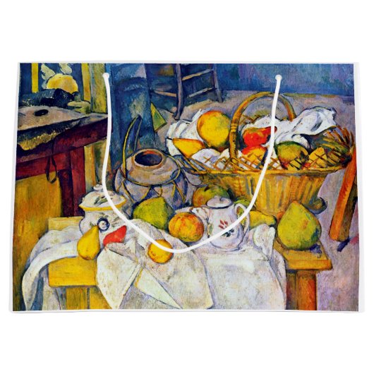 Nog steeds leven met een fruitmandje, Paul Cezanne Groot Cadeauzakje (Voorkant)