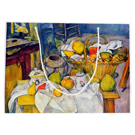 Nog steeds leven met een fruitmandje, Paul Cezanne Groot Cadeauzakje (Achterkant)