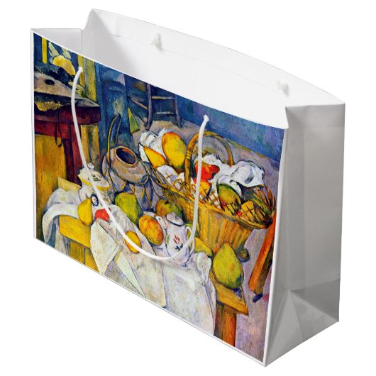 Nog steeds leven met een fruitmandje, Paul Cezanne Groot Cadeauzakje (Achterkant Gekanteld)