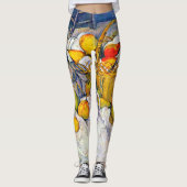 Nog steeds leven met een fruitmandje, Paul Cezanne Leggings (Voorkant)