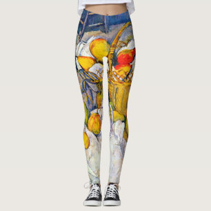 Nog steeds leven met een fruitmandje, Paul Cezanne Leggings