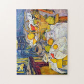 Nog steeds leven met een fruitmandje, Paul Cezanne Legpuzzel (Verticaal)