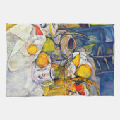 Nog steeds leven met een fruitmandje, Paul Cezanne Theedoek (Horizontaal)
