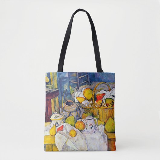 Nog steeds leven met een fruitmandje, Paul Cezanne Tote Bag (Voorkant)