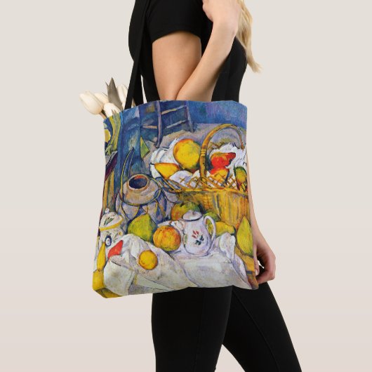 Nog steeds leven met een fruitmandje, Paul Cezanne Tote Bag (Dichtbij)