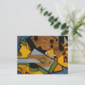 Nog steeds leven met een gitaar briefkaart (Staand voorkant)