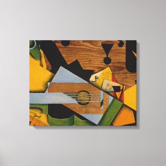 Nog steeds leven met een gitaar canvas afdruk (Voorkant)