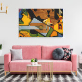 Nog steeds leven met een gitaar canvas afdruk (Insitu (Woonkamer))