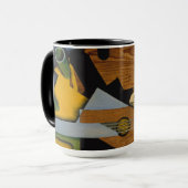 Nog steeds leven met een gitaar mok (Voorkant links)