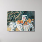 Nog steeds leven met een gordijn van Paul Cezanne Canvas Afdruk (Voorkant)