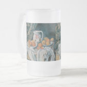 Nog steeds leven met een gordijn van Paul Cezanne Matglas Bierpul (Voorkant links)